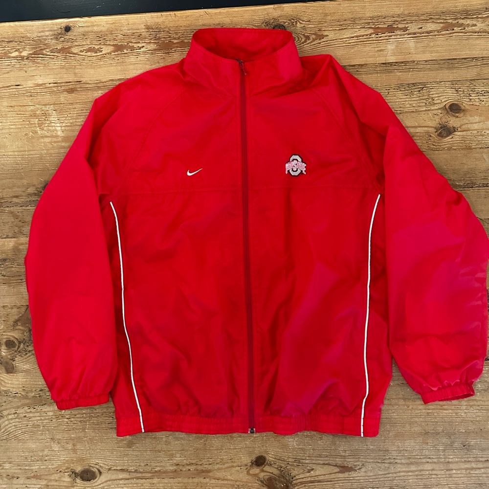 Ohio State Nike Red Full-Zip Windbreaker with Embroidered Logo Size XL